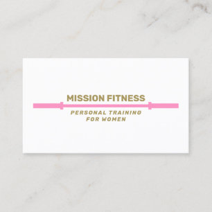  Pink Barbell Fitness Personal Trainer  Business B Card