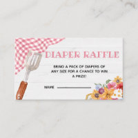 Pink Barbeque Baby Shower Diaper Raffle