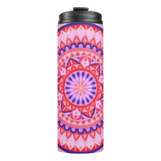 Pink Base Mandala Thermal Tumbler