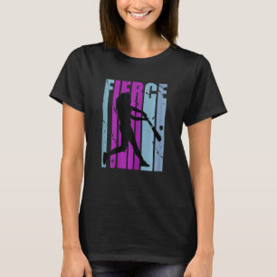 Pink Baseball Fierce Womens Motivational Vintage D T-Shirt