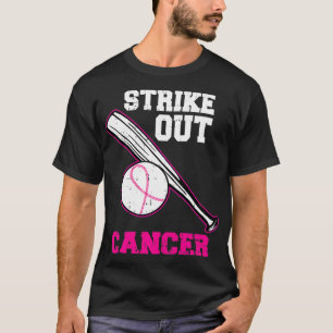 Pink Baseball Strike Out Cool Breast Cancer Awaren T-Shirt