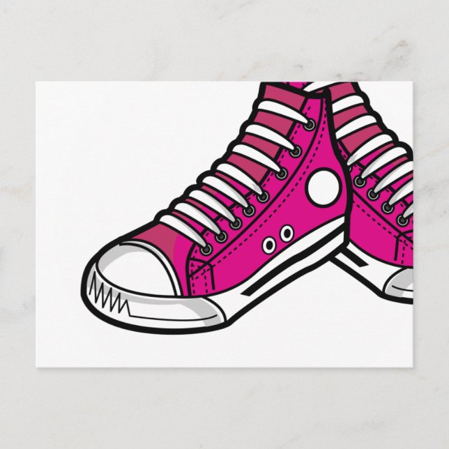 Pink Basketball Sneaker Postcard (Front)