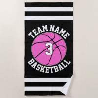 Pink Basketball Team Name & Player Number Custom