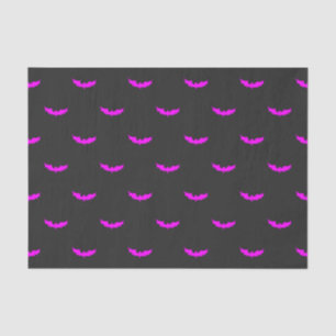 Pink Bat Dark Grey Tissue Paper