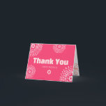 Pink Bat Mitzvah Starburst Bold Type Cool Groovy Thank You Card<br><div class="desc">Make sure your favourite Bat Mitzvah shows her appreciation to all who supported her milestone event! Send out this fun, trendy, groovy, personalised folded thank you card! Retro hot pink and coral flower starbursts with Stars of David, as well as bold modern yellow hot pink sans serif typography, overlay a...</div>
