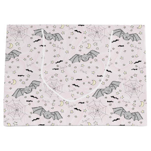 Pink Bats Spooky Cute Baby Girl Large Gift Bag