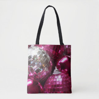 Pink Baubles all over tote bag
