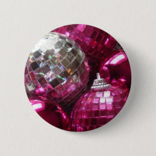 Pink Baubles button