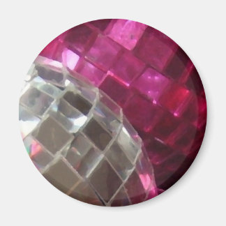 Pink Baubles detail fridge magnet