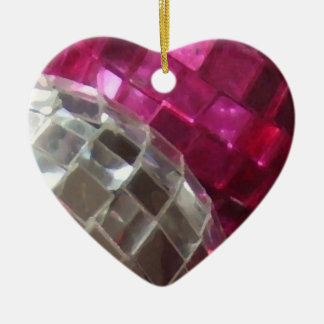 Pink Baubles detail ornament heart