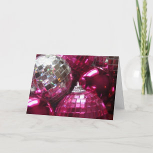 Pink Baubles 'Season's Greetings' card