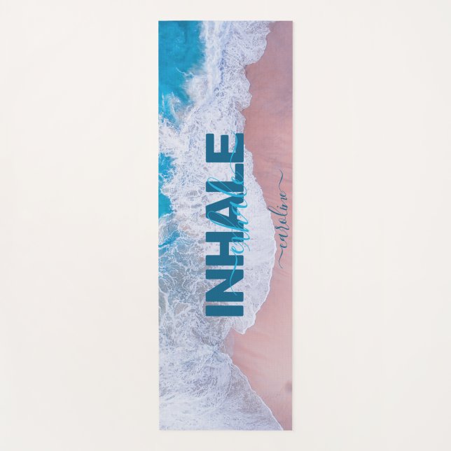 Pink Beach Bermuda  Yoga Mat (Front)