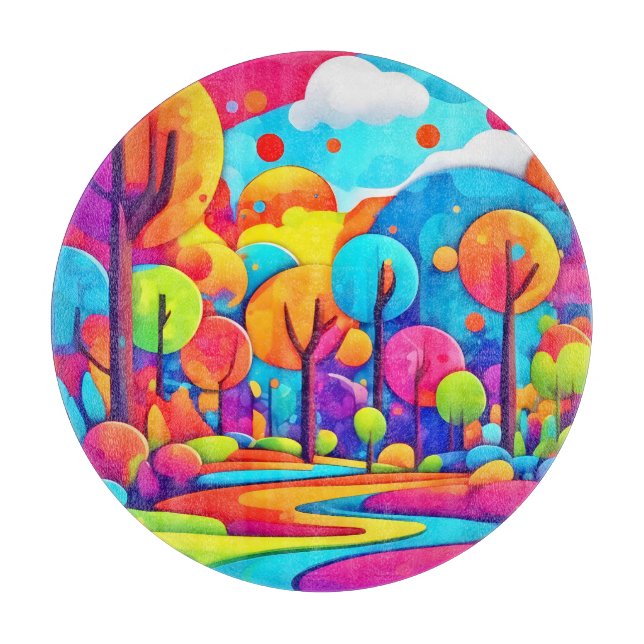 Pink Beach Night Sky Cutting Board (Front)