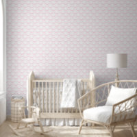 Pink beams on white graphic pattern