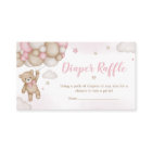 Pink Bear Balloon Baby Shower Diaper Raffle