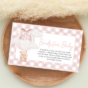Pink Bear Bearly Wait Baby Shower Books for Baby Enclosure Card