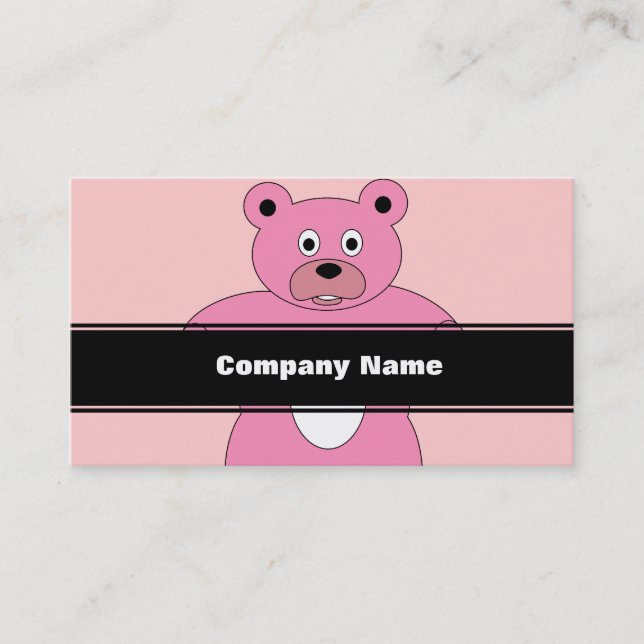 Pink Bear Business Card (Front)