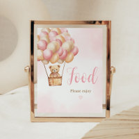 Pink Bear Hot Air Balloon Baby Shower Food