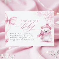 Pink Bearly Wait Books for Baby Card