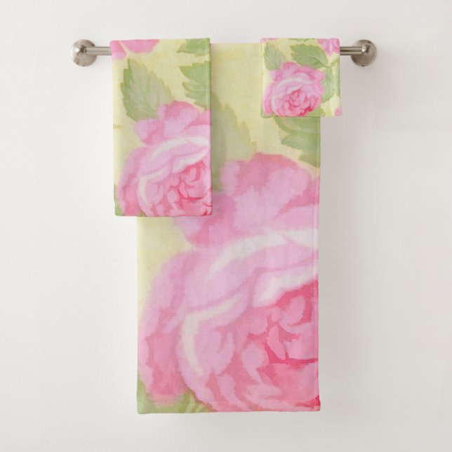 Pink Beauties Bath Towel Set (Insitu)