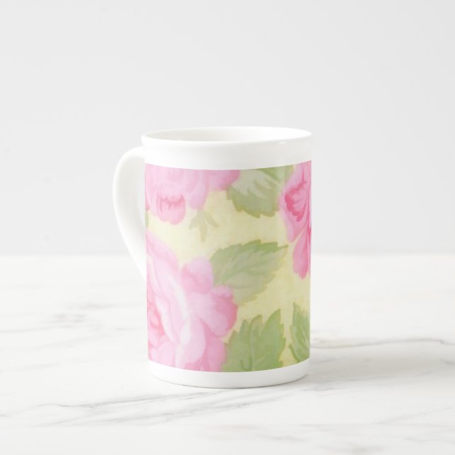 Pink Beauties Bone China Mug (Front Left)