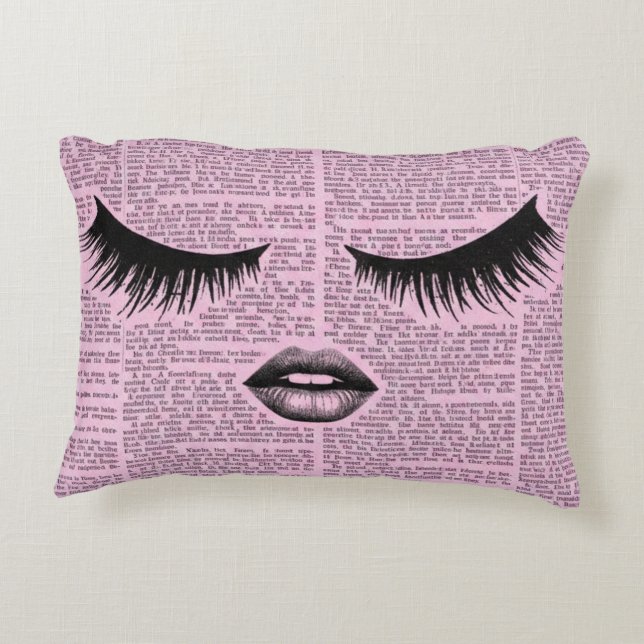 Pink Beauty Accent Pillow | Feminine Aesthetic  (Back)
