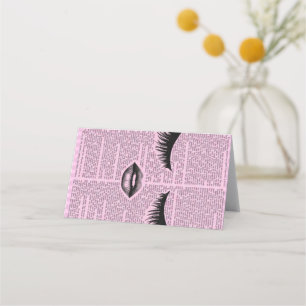 Pink Beauty Folded Loyalty Card Feminine Aesthetic