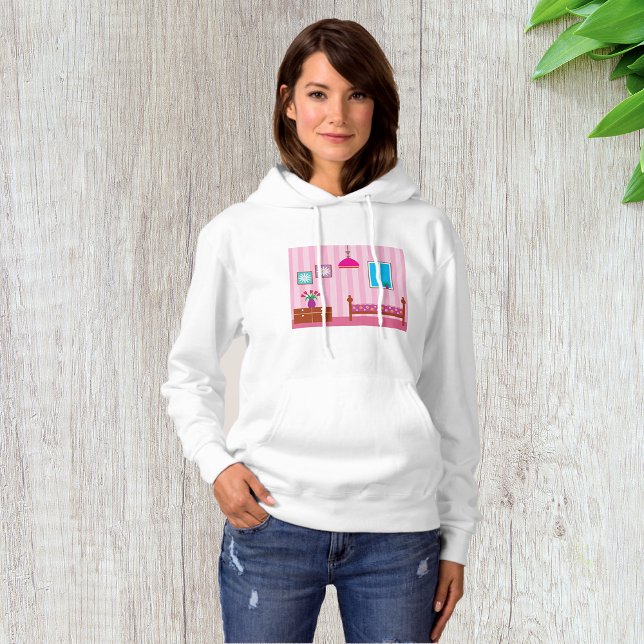 Pink Bedroom Womens Hoodie (Creator Uploaded)