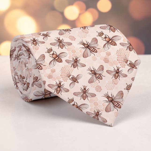 Pink Bee Pattern Custom Necktie (Creator Uploaded)