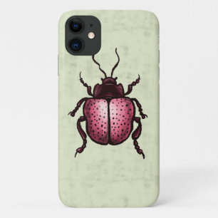Pink Beetle Cute Bug Art - Insect Lover Case-Mate iPhone Case