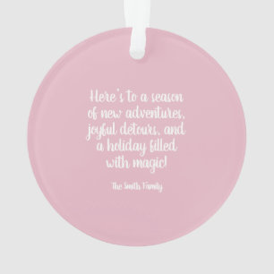 Pink Beetle Holiday Ornament