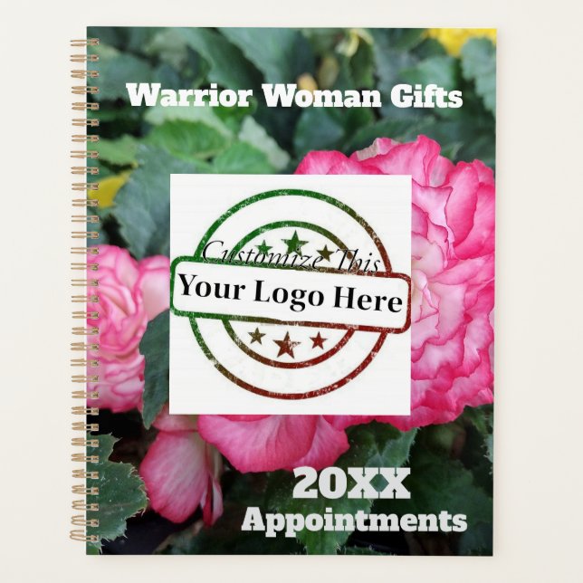 Pink Begonia Flower  Planner (Front)