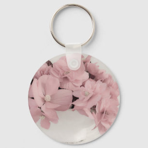 Pink Begonias Key Ring