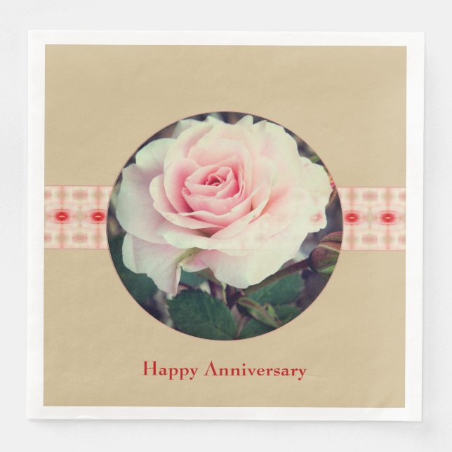 Pink Beige And Red Napkin (Front)
