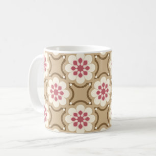 Pink & Beige flower Coffee Mug