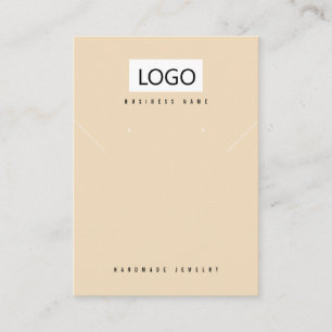 Pink Beige Jewellery Earrings Necklace Display Car Business Card