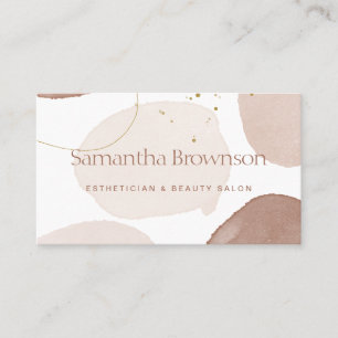 Pink Beige Make up stylist Blush Geometric Stone Business Card