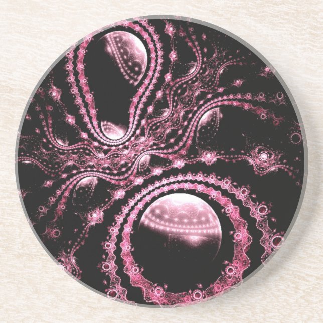 Pink Bejeweled Octopus Coaster (Front)