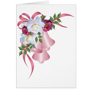Pink Bells w/ Roses & Ribbons