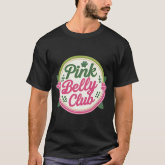 Pink Belly Club Logo Basic Dark T-Shirt