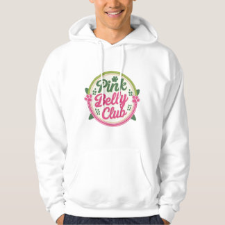 Pink Belly Club Logo Basic Hooded Sweatshirt