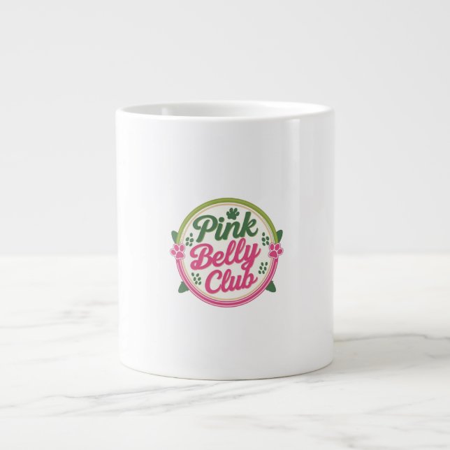 Pink Belly Club Logo Mug Cup Drinkware (Front)
