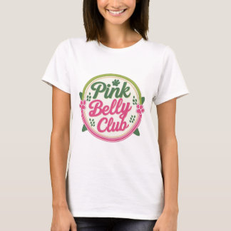 Pink Belly Club Logo Women's Basic T-Shirt