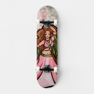 Pink Belly Dancer Art Cute Belly Dancing Troupe    Skateboard