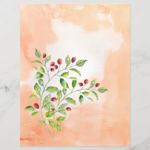 Pink Berries and Green Foliage Wedding Stationery