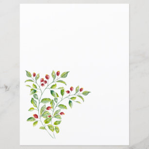 Pink Berries and Green Foliage Wedding Stationery