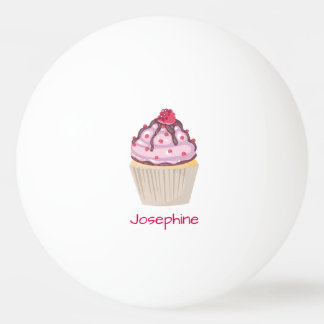 Pink Berry Cupcakes Ping Pong Ball