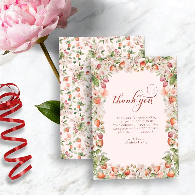 Pink Berry First Thank You Card (Pink Berry First Thank You Card
)