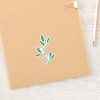 Pink Berry Plant Sticker