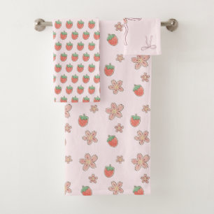  Pink Berry Sweet Girl Bath Towel Set